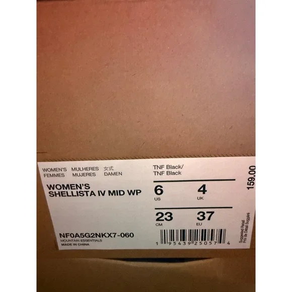 The North Face Women's Shellista IV Mid WP Waterproof Insulated Boots Size 6